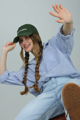 Boné Me Gusta Los Gatitos Verde Militar