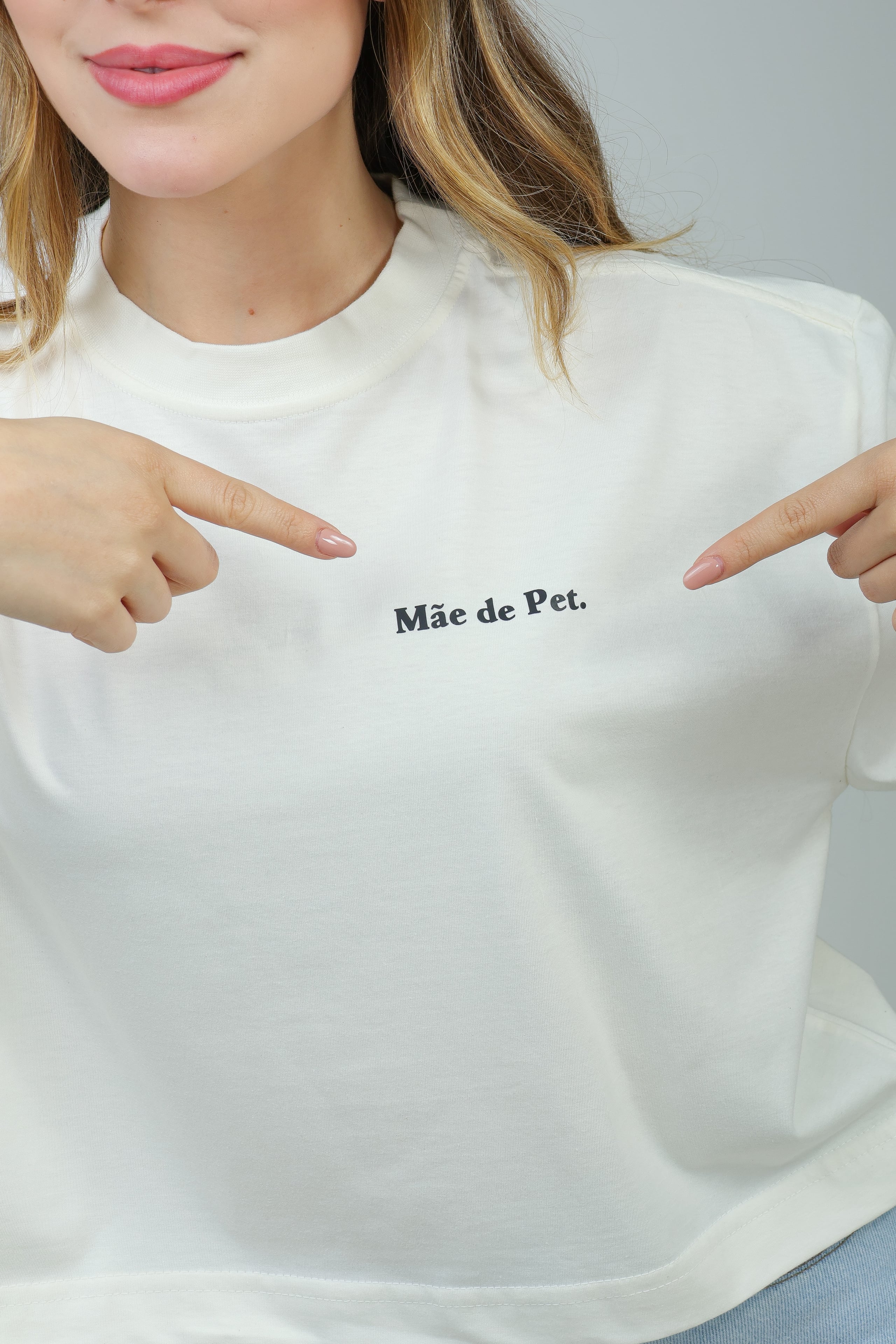 Camiseta Cropped Mãe de Pet