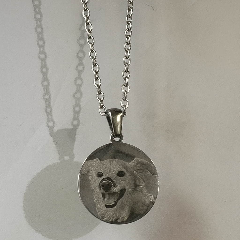 Corrente Fotogravação Pet - 40cm em Aço