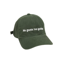 Boné Me Gusta Los Gatitos Verde Militar
