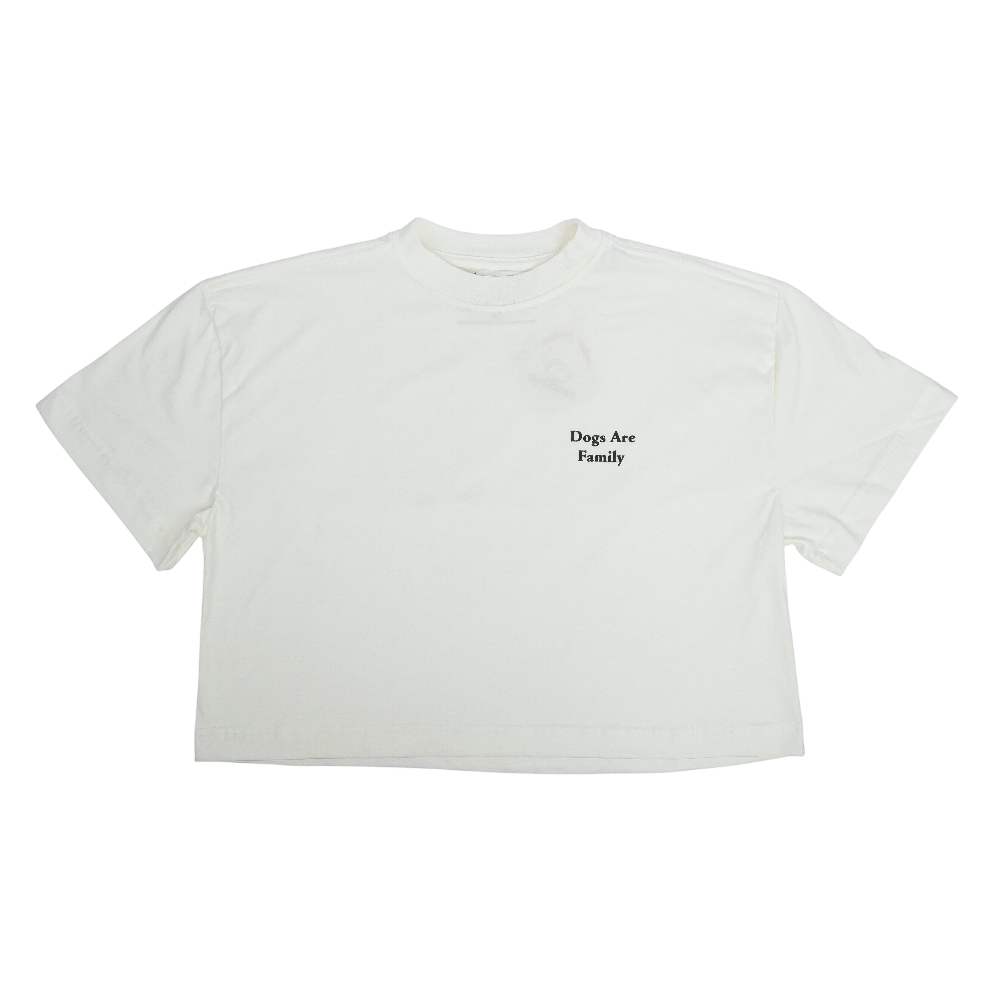 Camiseta Cropped Dogs Are Family