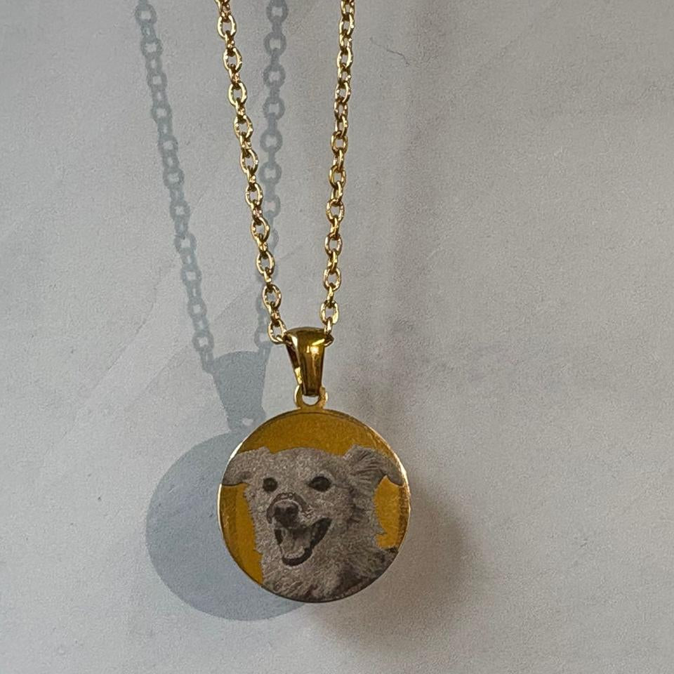 Corrente Fotogravação Pet - 40cm em Aço