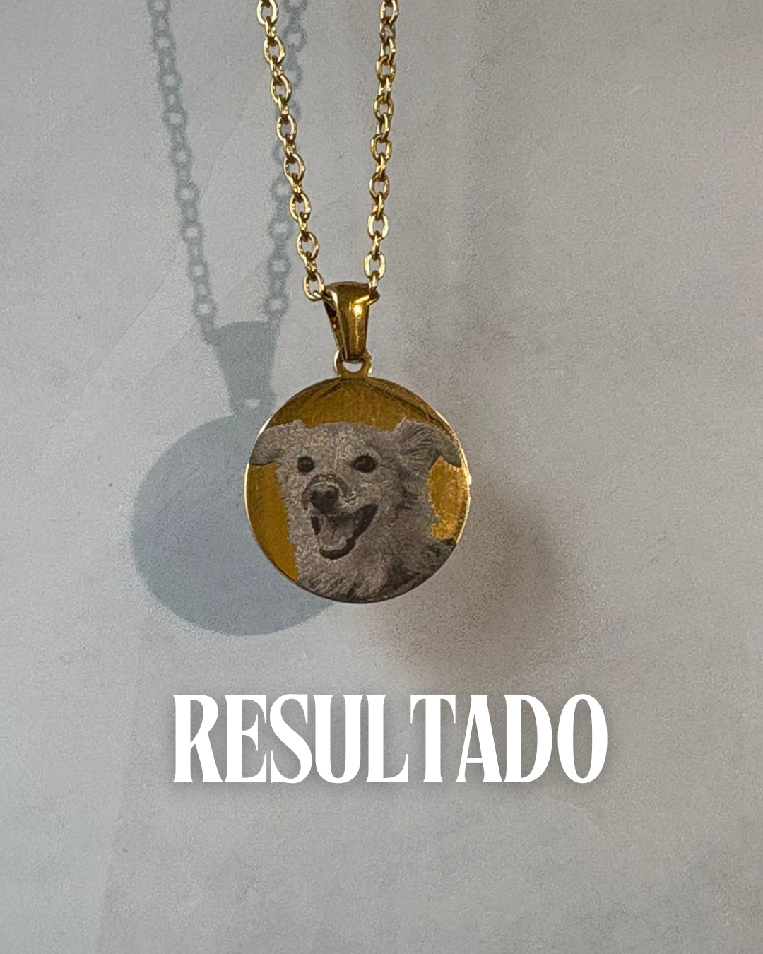 Corrente Fotogravação Pet - 40cm em Aço